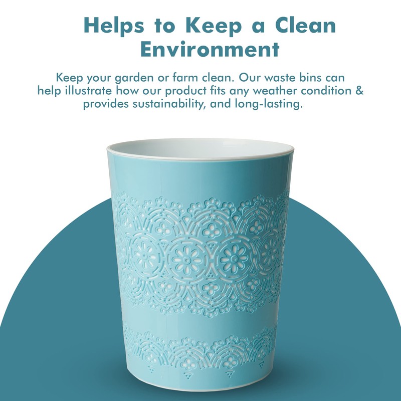 Flora Waste Bins (Sky Blue)