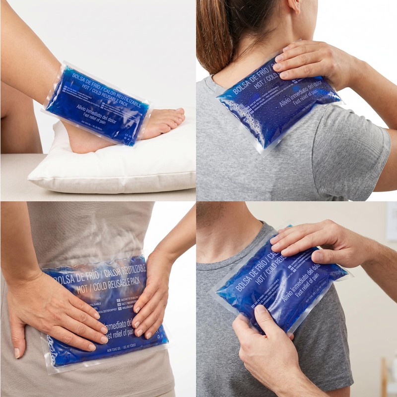 KMINA Borsa caldo freddo con scatola, riutilizzabile, gel non tossico,