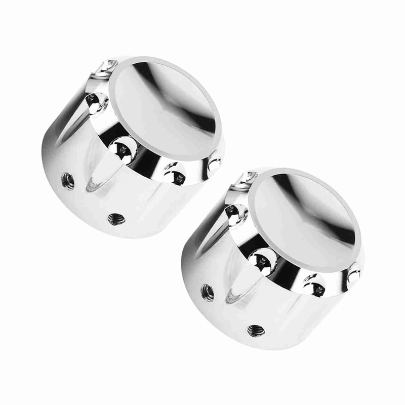 2pcs CNC Aluminum Motorcycle Front Axle Skull Nut Bolt Cover