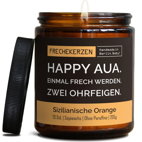 Lustige Duftkerze mit asozialem Spruch | Handgemacht aus Sojawachs |