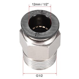 TA-VIGOR 3Pcs 1/2NPT Male x 6mm Push to Connect Pneumatic Fittings, Straight Quick Connect Air Line Fittings Push in Pneumatic Connectors for PE PU Nylon Tubing Pneumatic Quick Joint Adapter