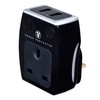 Masterplug SRGAUSBPB3-MP Single Socket Surge Protected Power Adaptor with Two