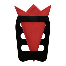 Mantieqingway Red Pocket Square Holder for Men Solid Color Pocket Squares Handkerchiefs for Men Formal Wedding Church Travely