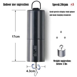 LJLIFART Hanging Display Motor Battery Operated 20 RPM Rotating Motor for Wind Spinner Mobile Yard Decor Hanging Ornaments Outdoor Sculptures-Medium Speed