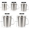 Kitchnexus Measuring Jug Stainless Steel 2 L, Milk Jug Measuring