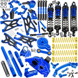BRCatWPark RC Upgrades Part for 1/10 Big Rock 3S BLX,1/8 Typhon 3S BLX,A-Arm,Shocks,Caster Blocks,Steering Blocks,Stub Axle Carriers,Links,Gearbox,Drive Shaft Axles,Support,Steering,Spline,Navy Blue