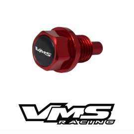Unbranded VMS RACING MAGNETIC OIL PAN DRAIN PLUG BOLT W/ CRUSH WASHER RED FOR SUBARU