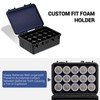 KIWIFOTOS 15 Slots D Battery Organizer Storage Case IP67 Waterproof