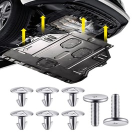 8PCS Engine Splash Shield Bolt Kit – Lower Skid Plate Screws for Under Engine Cover Replacement – Replaces 90105-TBA-A00, 90674-TY2-A01