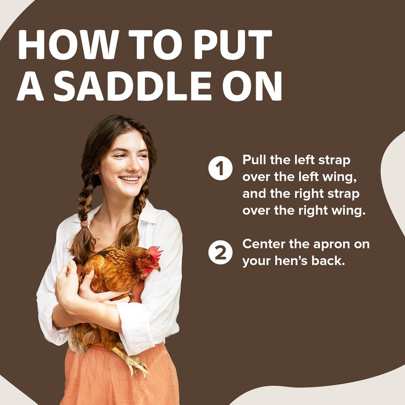 Hen Saver Hen Apron/Saddle, Single Strap, Small/Medium, Brown