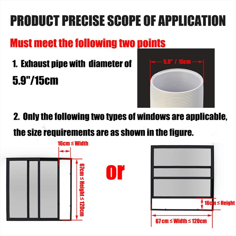Universal Pipe Baffle Plastic Window Kit Plate Exhaust Fume Pipe