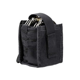 Double Handcuff Holster, Handcuff Case, Open Top Cuff Pouch for Duty Belt/Tactics Vest (Nylon-Black)