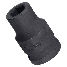 TA-VIGOR 6-Point Impact Socket, 1/2-Inch Drive 10mm Spindle Axle Nut Socket Driver, Durable CR-V Steel 38mm Length Nut Impact Socket for Auto Repair Easy Removal, Shallow Metric Sizes