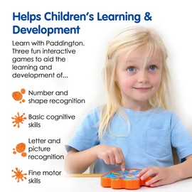 Paddington Bear,Paddington PB20 Interactive Bear Paw Tablet Toy-Helps Child Development, Learning, Recognition, Problem Solving, Motor Skills-Features 3 Fun Modes, 3+ Years