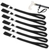 JIEYAO 6Pcs Walking Cane Wrist Strap Replacement, Black Elastic Trekking