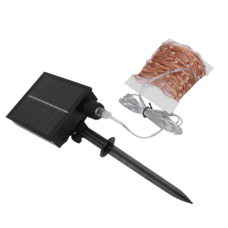 22m String Lights Solar Copper Wire 200LEDs Remote Control Lamp
