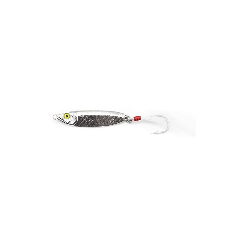RUN OFF LURES HERRING BUCKTAIL HOOK JIG CHROME (HERRING, 2OZ)