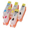 5PCS Ink Cartridge Set BK C M Y Smooth Ink