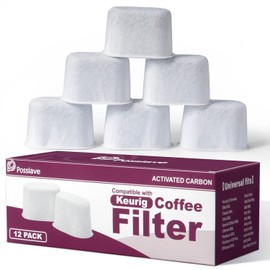 Possiave 12 Pack Water Filters Replacement for Keurig Coffee Maker- Universal for Keurig Espresso Accessories