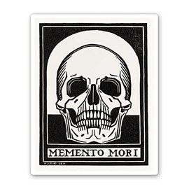 Squiddy Memento Mori (1916) by Julie de Graag - Vinyl Sticker Decal for Phone, Laptop, Water Bottle (3" high)
