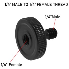 Tripod Screw with Rubber Pad LUORNG 2Set 1/4 Male to 1/4 Female Thread Thumb Screw Camera Quick Release Adapter with Rubber Washers for Camera Mounting Plate Flash Bracket, Thumbscrew and Rubber Pads