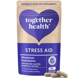 Stress Aid Complex – Together Health – 5 Essential B Vitamins – Schisandra, Ashwagandha & Rhodiola – Ocean-Sourced Magnesium – Vegan Friendly – Made in The UK - 180 Vegecaps