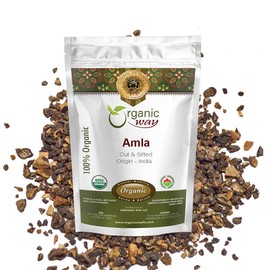 Organic Way Dried Amla/Indian Gooseberry Cut & Sifted (Phyllanthus emblica) - Organic & Kosher Certified | Raw, Vegan, Non GMO & Gluten Free | USDA Certified | Origin - India (1LBS / 16Oz)