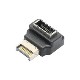 90 Degree USB 3.0 Type E Adapter, Right Angle USB Type E Male to Female Computer Motherboard Internal Connector Adapter High Speed 5Gbps - Down/B