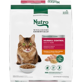 Nutro Wholesome Essentials Hairball Control Dry Cat Food Chicken & Brown Rice Recipe, 14 lb. Bag
