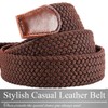BUZZxSELECTION LBT047 Men's Rubber Belt, Braid, Cool, Casual, One Size