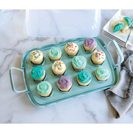 Nordic Ware Cakes and Cupcakes Carrier, Blue