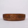 EDHAS Mango Wood Decorative Round Carved Bowl for Decoration, Centerpiece