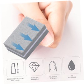 Beavorty 50pcs Manicure Sponge Nail Files Compact Portable Nail Buffers for Fingernails and Toenails for Home and Salon Use Grit Surface for Polishing and Smoothing