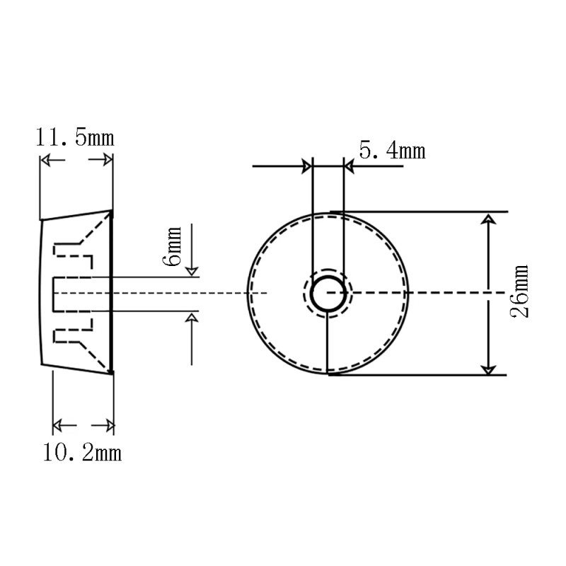 Unbranded 4Pcs Acrylic Bass Knobs Guitar Knobs Push-in Volume Tone