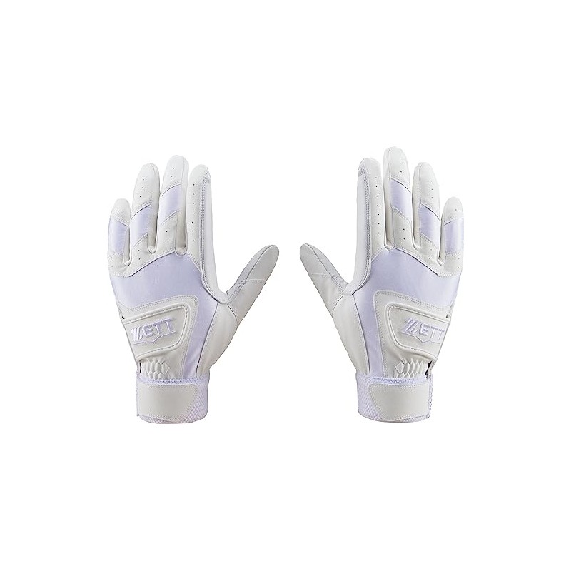 ZETT BG16811HSW Baseball Batting Gloves, For High School Students, Ambidextrous,