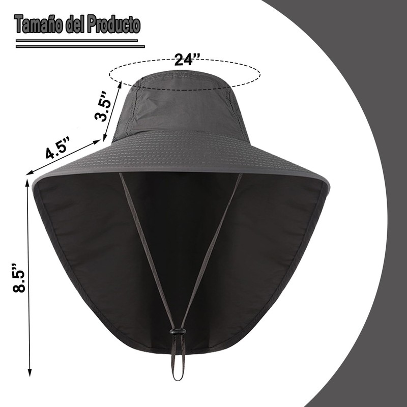 Sombrero de sol de ala Ancha, Gorro de Pesca Transpirable
