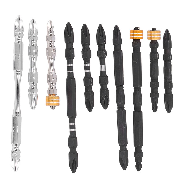 10Pcs Screwdriver Bit S2 PH2 Alloy Steel Double Ended Magnetic