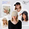 FORCUTEU Hat Wigs for Women Baseball Cap with Hair Extensions