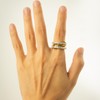 HOLINSE Gold Rings Set for Women, Chunky Stackable Rings Non