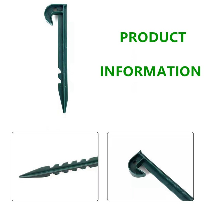 Eleutheromania Pack of 20 Plastic Tent Pegs (Green)