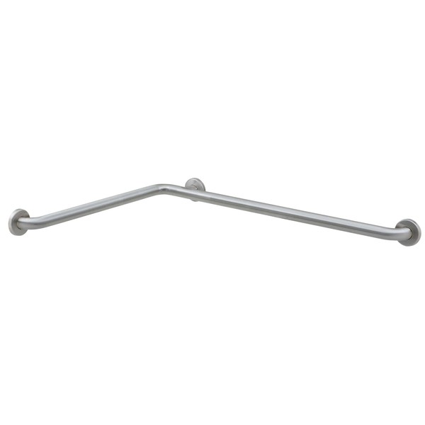 Bobrick 68616.99 304 Stainless Steel Two-Wall Shower/Tub Compartment Grab Bar, Peened Finish, 1-1/2" Diameter x 24" Width x 36" Depth