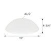 Aspen Creative 23084-01A, Flush/Semi-Flush Mount Frosted Glass Shade, 1/2" Center