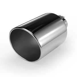 Richeer 4” Inlet Exhaust Tip, 10” Outlet 18” Long Stainless Steel Polished