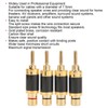 4Pcs Banana Plug Brass Gold Plated Black Carbon Fiber Shell