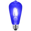 SLEEKLIGHTING LED 4Watt Filament ST64 Blue Colored Light Bulbs –