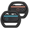 MoKo Switch 2 JoyCon ハンドル スイッチ2ジョイコン用ハンドルグリップケース マリオカート用ハンドルグリップ 臨場感 レース実感 ブラックペア（オレンジ+ブルー）