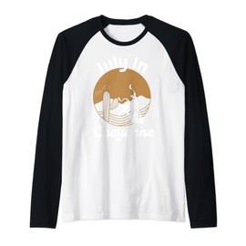 July In Lane Frost Cheyenne Raglan Baseball Tee