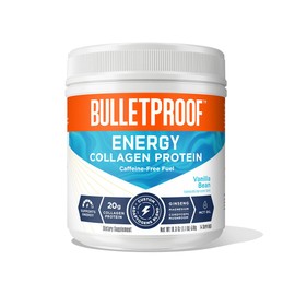 Bulletproof Vanilla Bean Energy Collagen Protein Powder, 18.3 Ounces, Caffeine-Free Fuel with Vitamins and Antioxidants, Packaging May Vary