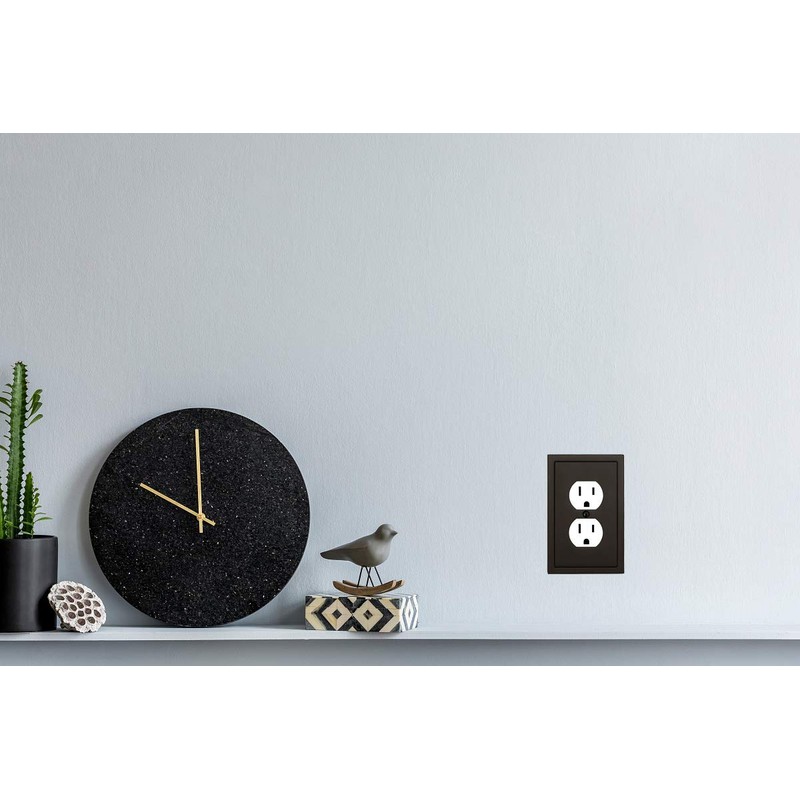 Modern Edge Decorative Wall Plate Switch Plate Outlet Cover, Durable