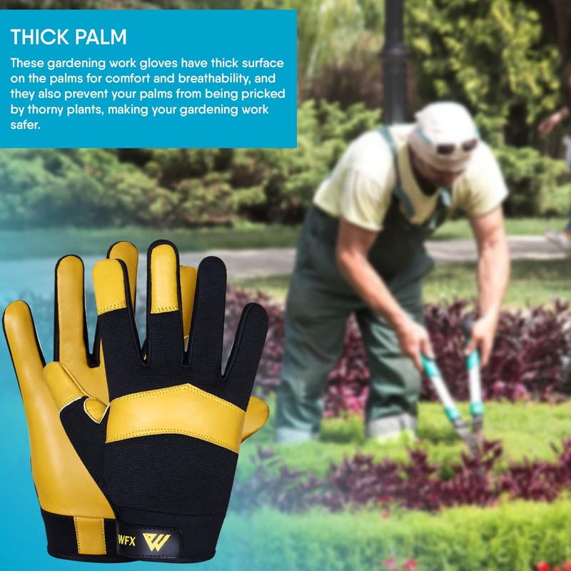 WFX Gardening Working Gloves Garden Thorn Proof Flexible Heavy Duty